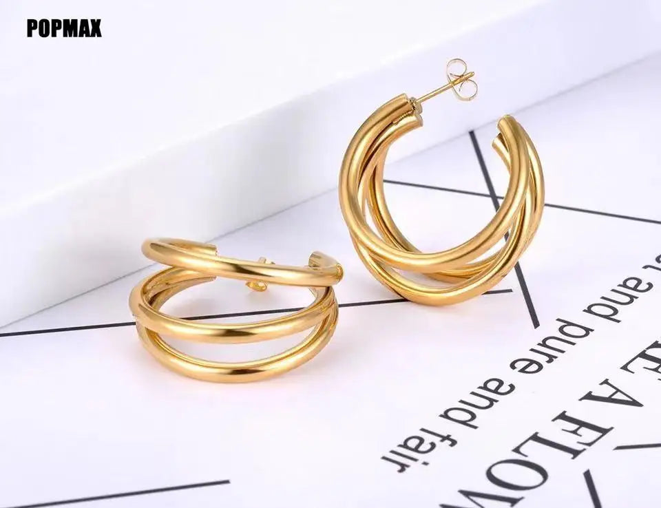 Golden Muse Statement Hoops