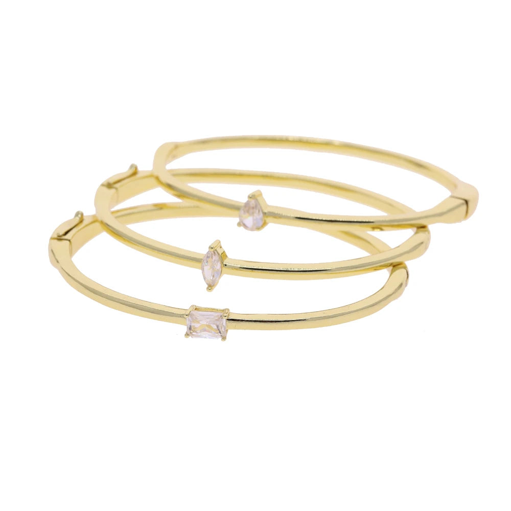 GeoCharm CZ Bangle