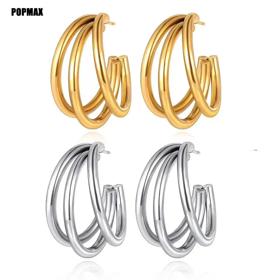Golden Muse Statement Hoops