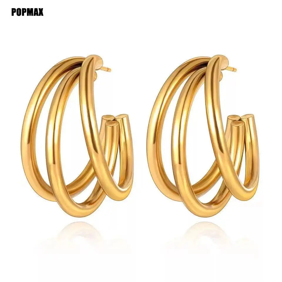 Golden Muse Statement Hoops