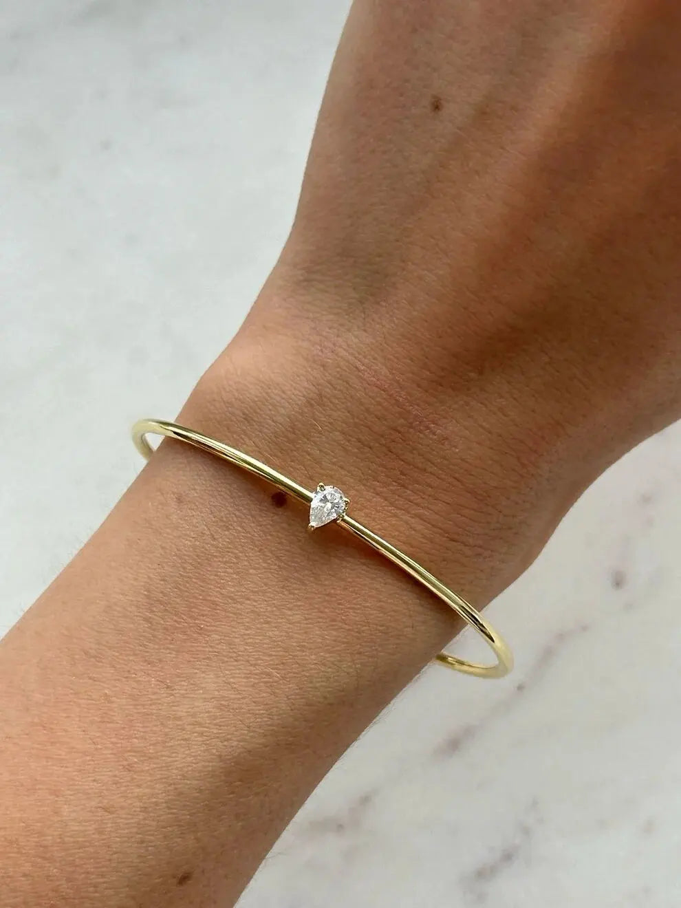 GeoCharm CZ Bangle