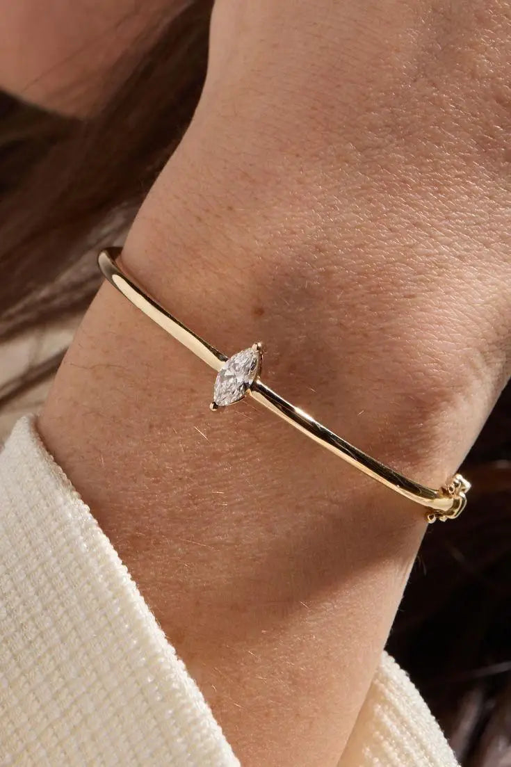 GeoCharm CZ Bangle